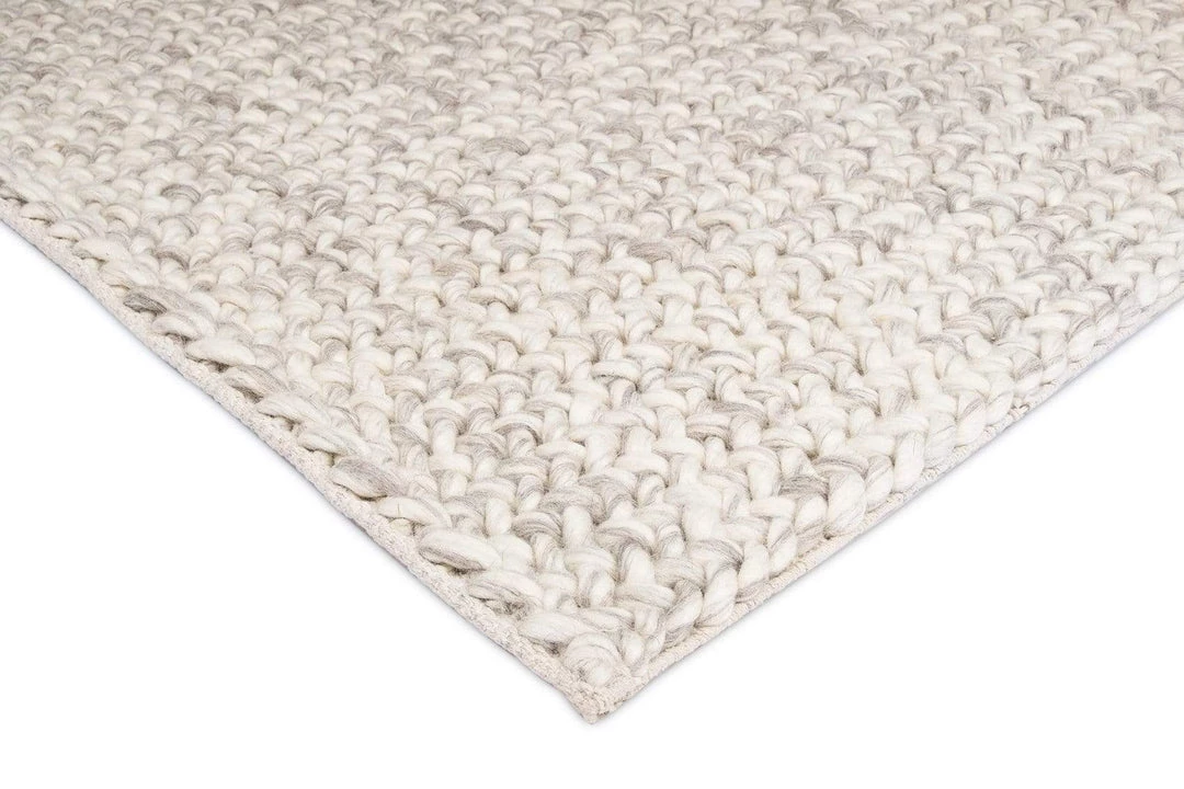 Miss Amara Joely Light Grey And Ivory Marble Looped Rug