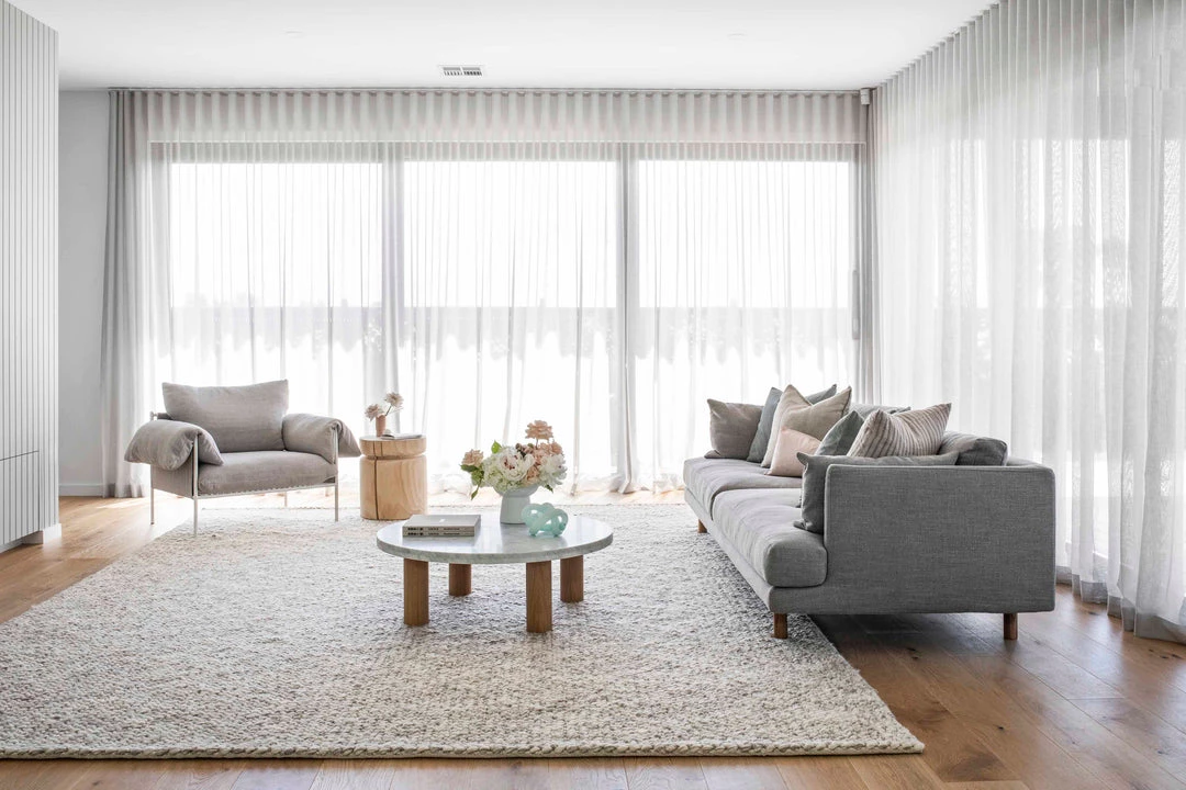 Miss Amara Joely Light Grey And Ivory Marble Looped Rug