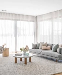 Miss Amara Joely Light Grey And Ivory Marble Looped Rug