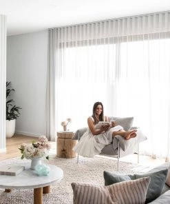 Miss Amara Joely Light Grey And Ivory Marble Looped Rug