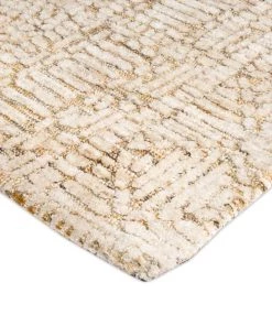 Miss Amara Jordan Mustard And Beige Geometric Modern Rug