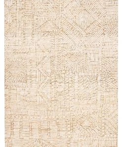 Miss Amara Jordan Mustard And Beige Geometric Modern Rug