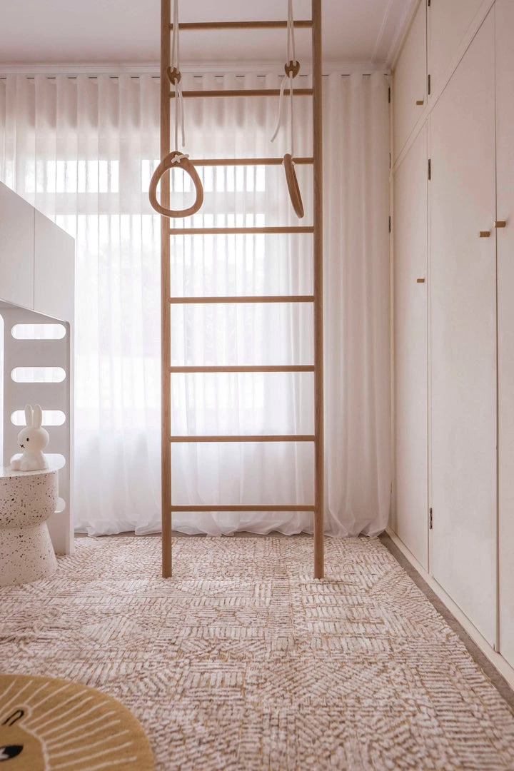 Miss Amara Jordan Mustard And Beige Geometric Modern Rug