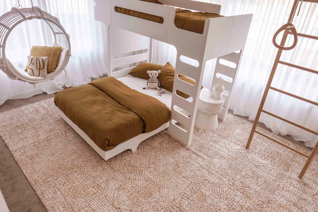 Miss Amara Jordan Mustard And Beige Geometric Modern Rug