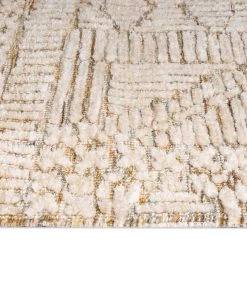 Miss Amara All Rugs Jordan Mustard And Beige Geometric Modern Runner Rug