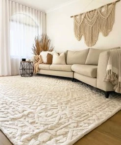 Miss Amara All Rugs Josephine Ivory And Cream Tribal Transitional Rug