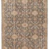 Miss Amara Juanita Orange And Charcoal Floral Distressed Rug