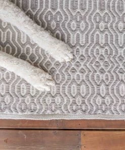 Miss Amara June Grey And Ivory Indoor Outdoor PET Rug