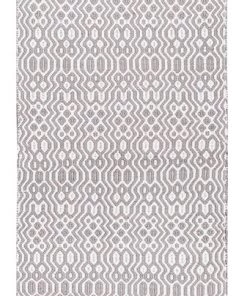Miss Amara June Grey And Ivory Indoor Outdoor PET Runner Rug All Rugs