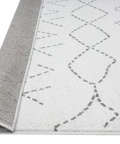 Miss Amara All Rugs Junya Grey And Ivory Abstract Tribal Pattern Runner Rug