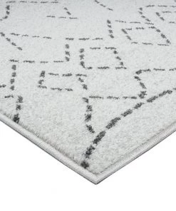 Miss Amara Junya Grey And Ivory Abstract Tribal Pattern Rug All Rugs