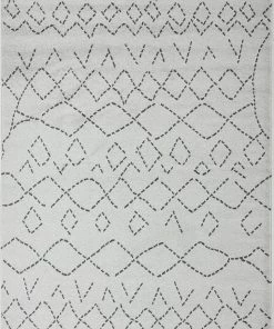 Miss Amara Junya Grey And Ivory Abstract Tribal Pattern Rug All Rugs