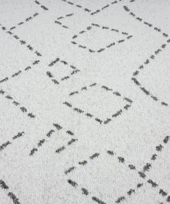 Miss Amara Junya Grey And Ivory Abstract Tribal Pattern Rug All Rugs