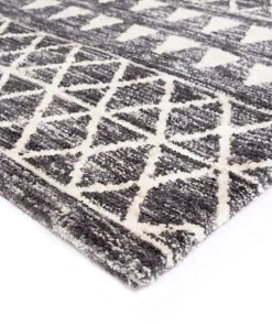 Miss Amara Kailani Charcoal Grey And Ivory Tribal Rug All Rugs
