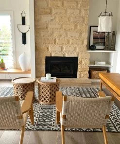 Miss Amara Kailani Charcoal Grey And Ivory Tribal Rug All Rugs