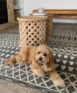 Miss Amara Kailani Charcoal Grey And Ivory Tribal Rug All Rugs