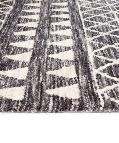 Miss Amara Kailani Charcoal Grey And Ivory Tribal Rug All Rugs
