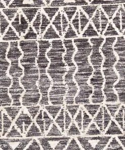 Miss Amara Kailani Charcoal Grey And Ivory Tribal Rug All Rugs