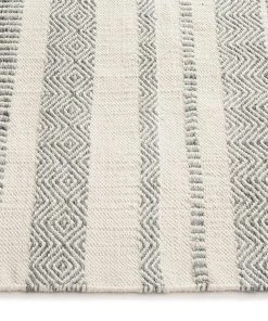 Miss Amara All Rugs Kali Grey Striped Indoor Outdoor Rug