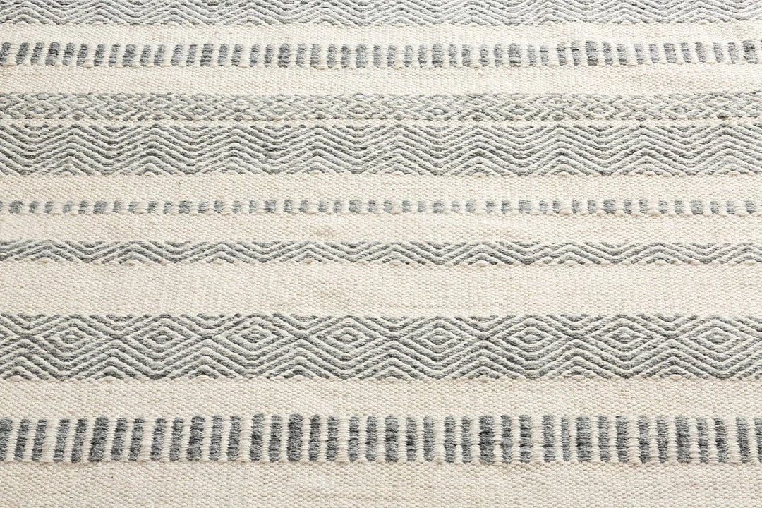 Miss Amara All Rugs Kali Grey Striped Indoor Outdoor Rug