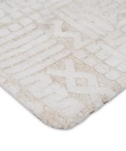Miss Amara Kalinda Beige And Ivory Geometric Tribal Rug All Rugs