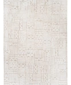 Miss Amara Kalinda Beige And Ivory Geometric Tribal Rug All Rugs