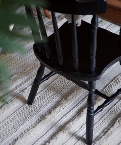 Miss Amara Kaliska Cream Braided Shag Flatweave Rug