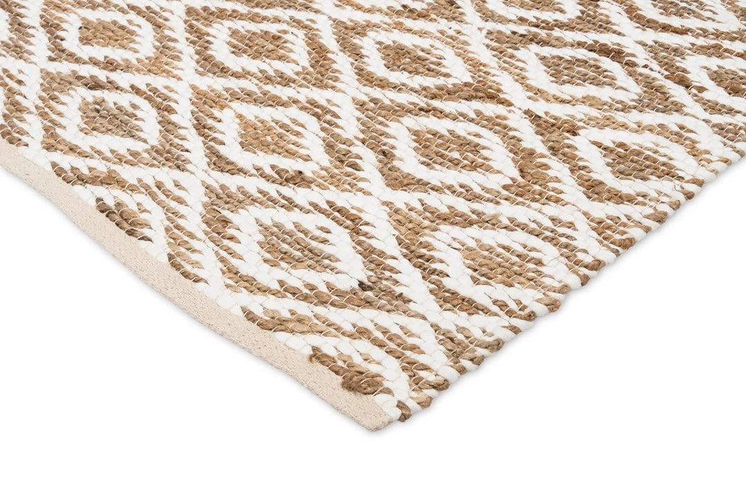 Miss Amara All Rugs Karina Diamond Natural Jute Rug