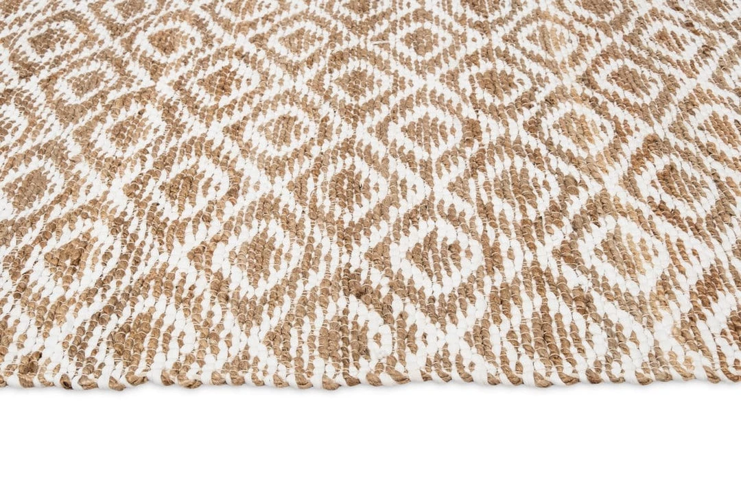 Miss Amara All Rugs Karina Diamond Natural Jute Rug