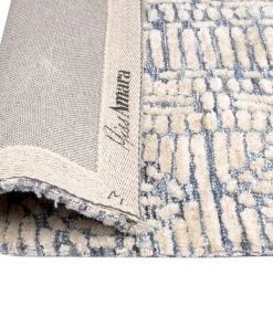 Miss Amara Karmen Blue And Ivory Geometric Patterned Rug All Rugs