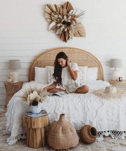 Miss Amara All Rugs Karoline Diamond Pattern Beige Wool Rug