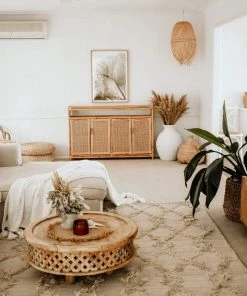 Miss Amara All Rugs Karoline Diamond Pattern Beige Wool Rug