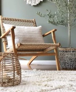 Miss Amara All Rugs Karoline Diamond Pattern Beige Wool Rug