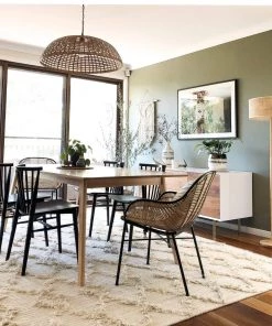 Miss Amara All Rugs Karoline Diamond Pattern Beige Wool Rug