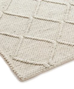 Miss Amara Katarina Marbled Cream Lattice Wool Rug All Rugs