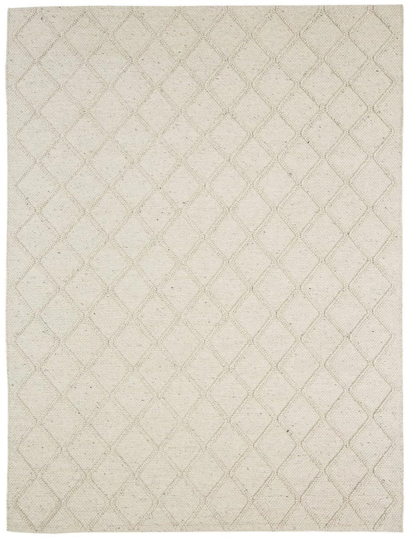 Miss Amara Katarina Marbled Cream Lattice Wool Rug All Rugs