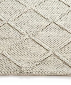 Miss Amara Katarina Marbled Cream Lattice Wool Rug All Rugs