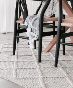 Miss Amara Katarina Marbled Cream Lattice Wool Rug All Rugs