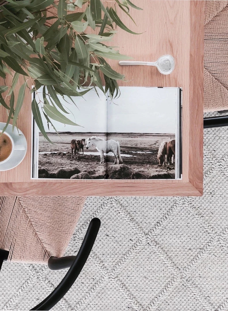 Miss Amara Katarina Marbled Cream Lattice Wool Rug All Rugs