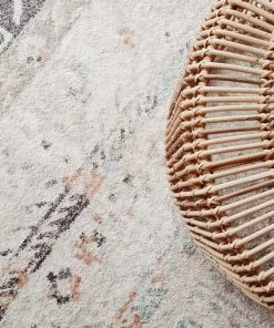 Miss Amara Katya Cream And Grey Multi-Colour Traditional Floral Rug