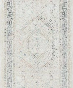 Miss Amara Katya Cream And Grey Multi-Colour Traditional Floral Runner Rug All Rugs