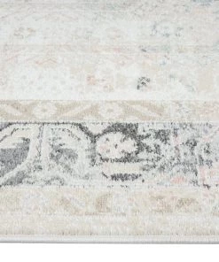 Miss Amara Katya Cream And Grey Multi-Colour Traditional Floral Runner Rug All Rugs