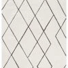 Miss Amara Kayla Cream And Charcoal Grey Tribal Shag Rug