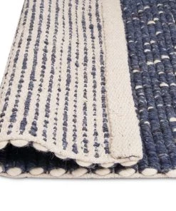Miss Amara All Rugs Kendra Navy Blue And Ivory Wool Rug