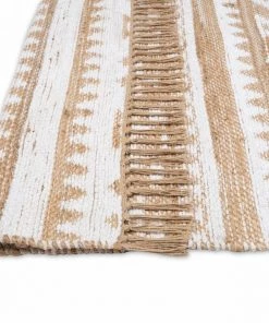 Miss Amara All Rugs Kerri White And Jute Tribal Reversible Runner Rug