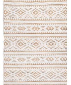Miss Amara Kerri White And Jute Tribal Reversible Rug