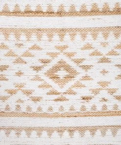 Miss Amara All Rugs Kerri White And Jute Tribal Reversible Runner Rug