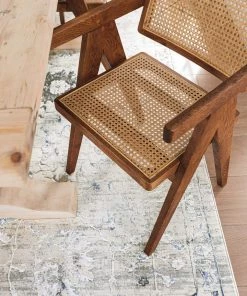 Miss Amara All Rugs Kimora Cream And Grey Lustrous Transitional Rug