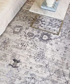 Miss Amara All Rugs Kimora Cream And Grey Lustrous Transitional Rug