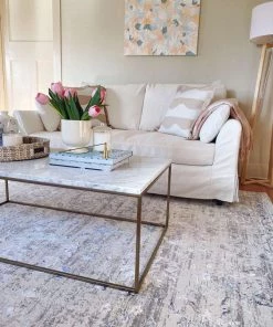 Miss Amara All Rugs Kimora Cream And Grey Lustrous Transitional Rug